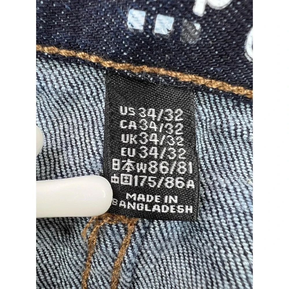 Gap Slim Stretch Jeans Mens 34x32 Blue Rinse Wash Slim Straight Denim Pants